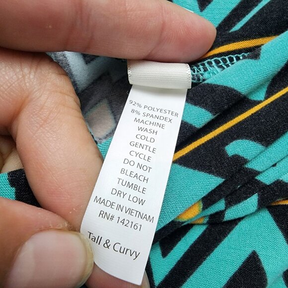 Lularoe Pants Womens Tall & Curvy Set of Two Green Pull On Leggings - Picture 5 of 13